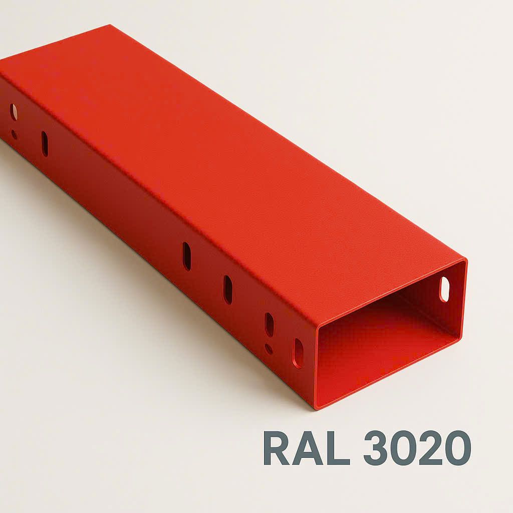 Máng cáp sơn tĩnh điện màu đỏ RAL 3020